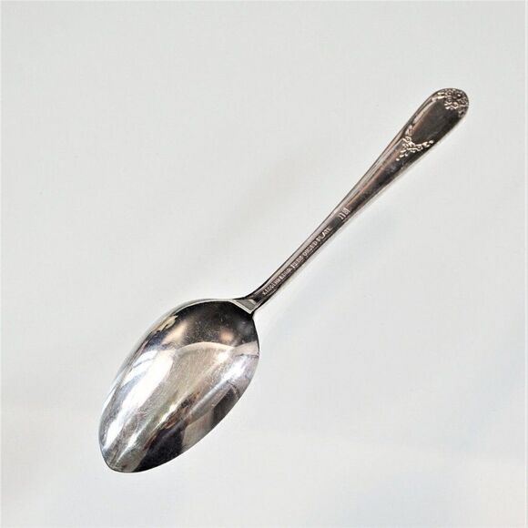 Rogers & Bro 1937 RAPTURE GARLAND Pattern Soup Spoon Reinforced Plate IS - Picture 6 of 7